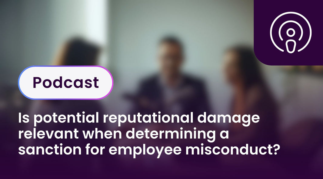 Is potential reputational damage relevant when determining a sanction for employee misconduct?