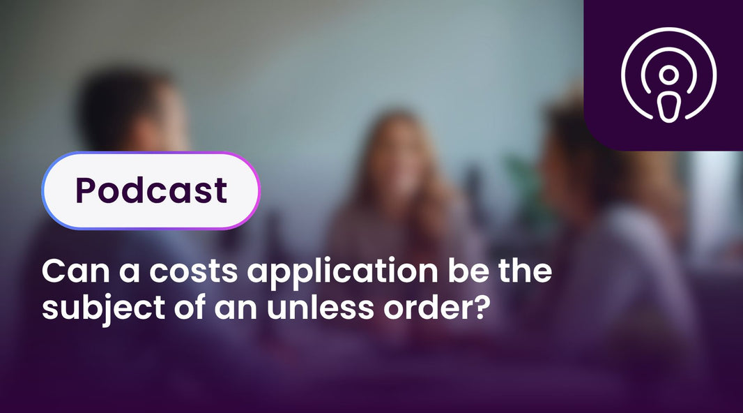 Can a costs application be the subject of an unless order?