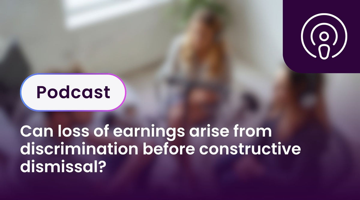 Can loss of earnings arise from discrimination before constructive dismissal?