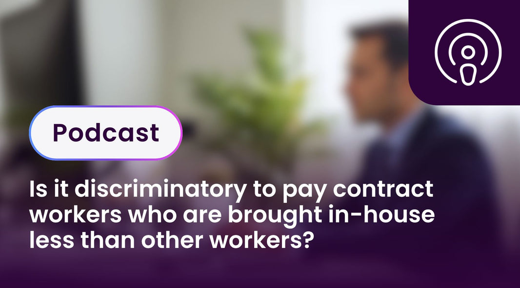 Is it discriminatory to pay contract workers who are brought in-house less than other workers?