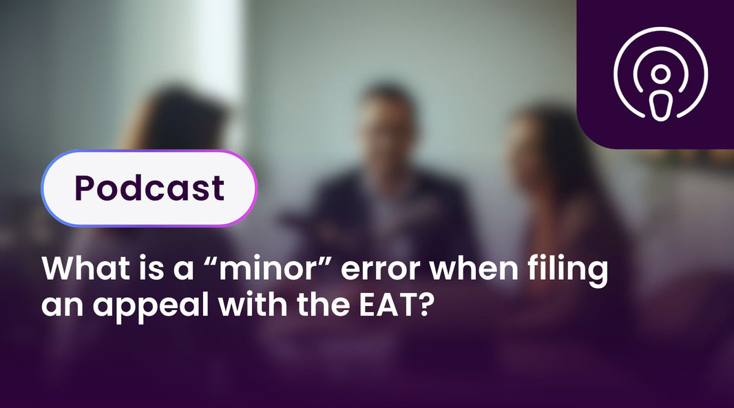 What is a “minor” error when filing an appeal with the EAT?
