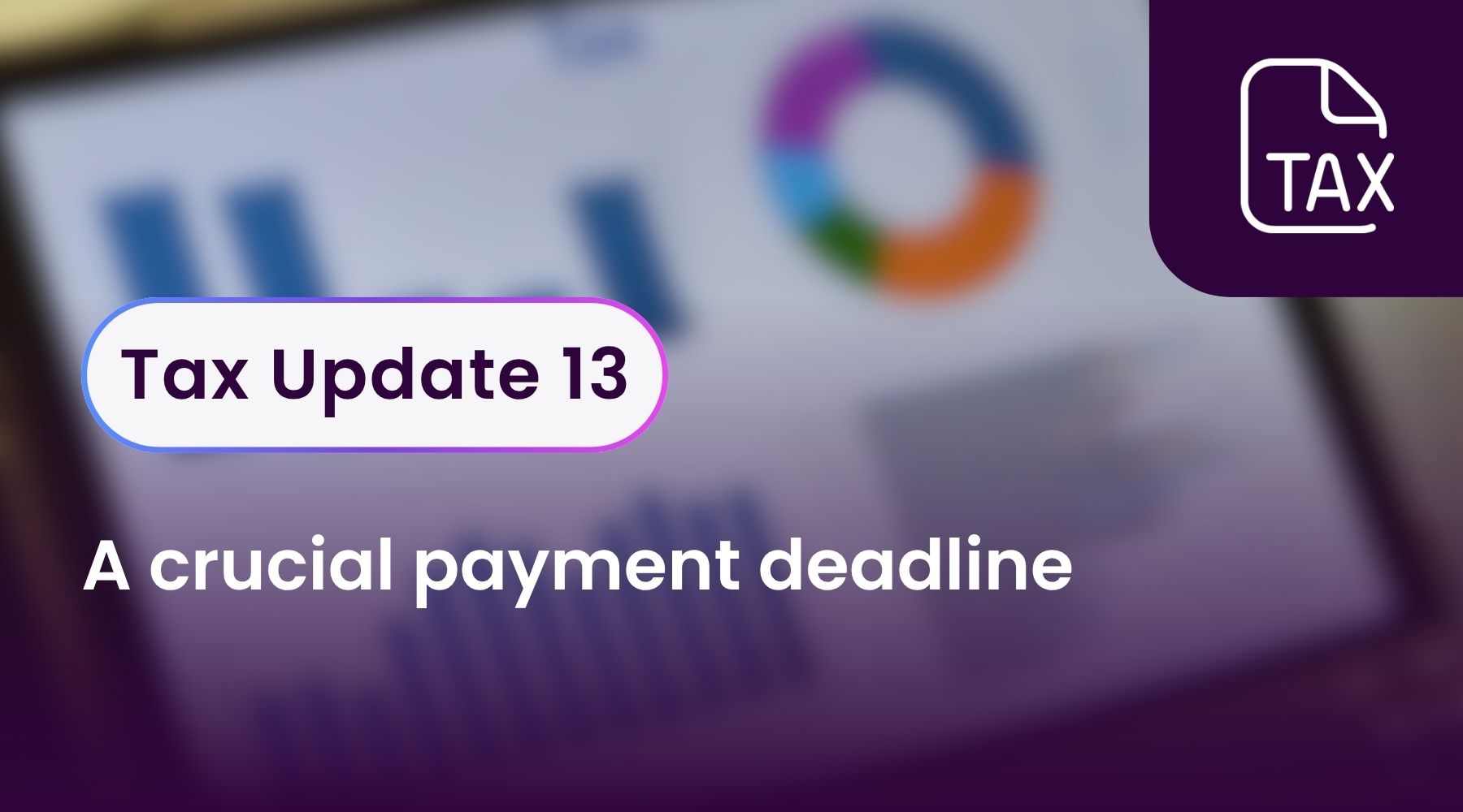 Tax Update 13 - A crucial payment deadline