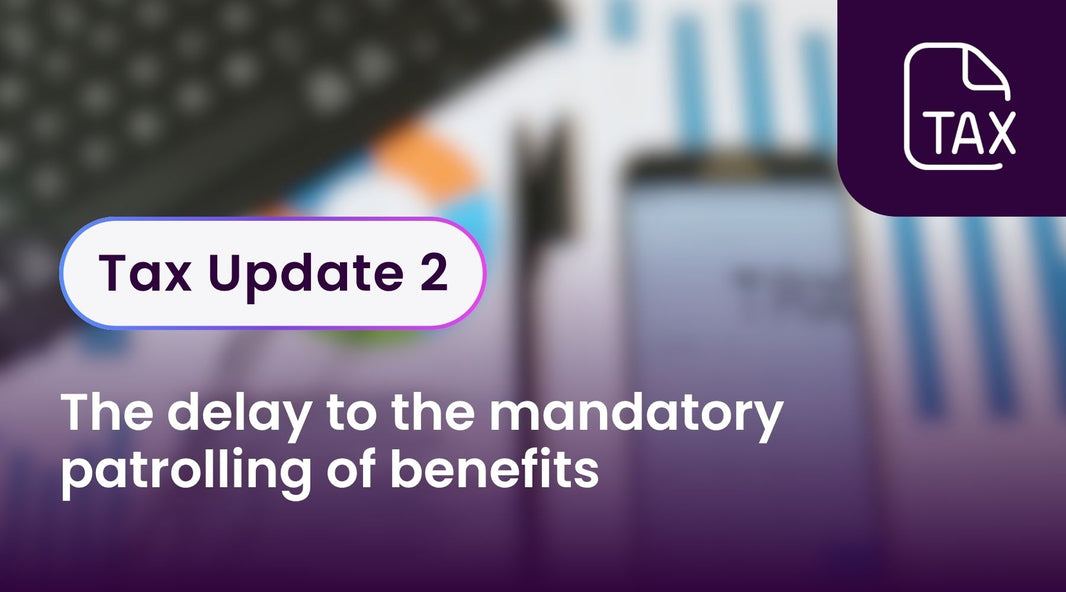 Tax Update 2 - The delay to the mandatory patrolling of benefits