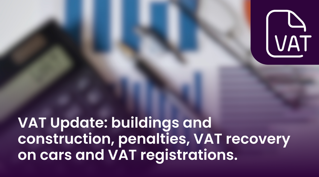 VAT Update: EV Charging Points, Input Tax & VAT Registration