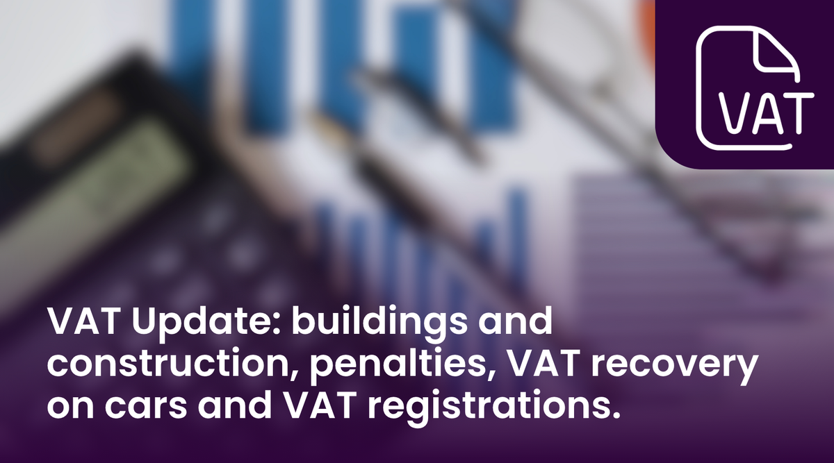 VAT Update: EV Charging Points, Input Tax & VAT Registration
