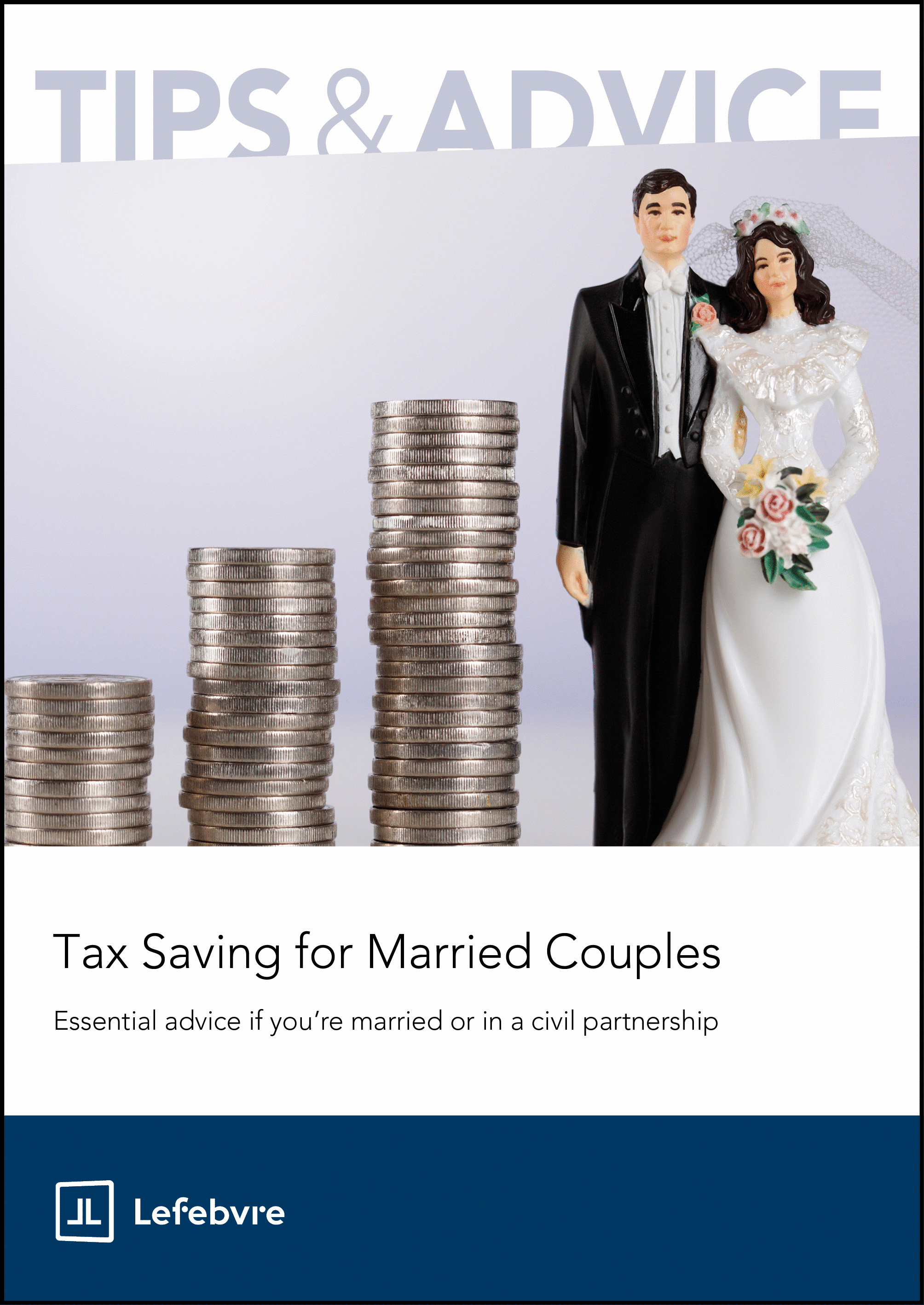 Book cover with a couple and money stacks, titled 'Tax Saving for Married Couples' by Lefebvre.