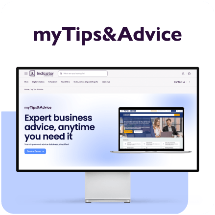 Computer screen displaying the myTips&Advice website with a promotional message.