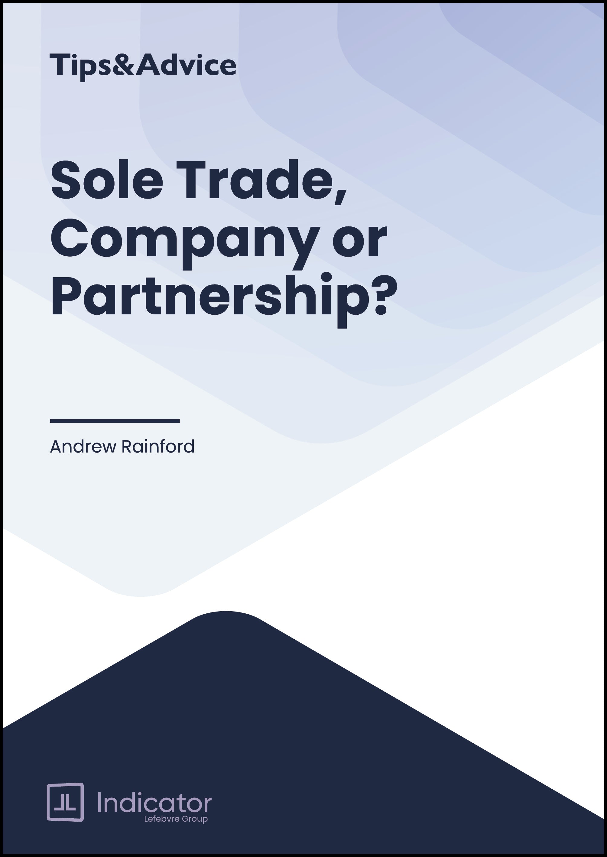 Sole Trade, Company or Partnership